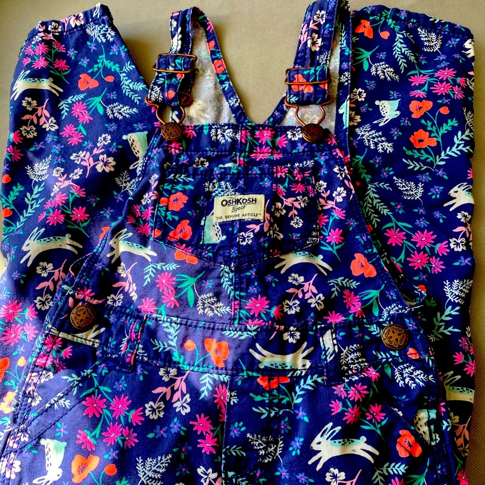 3t girls Oshkosh overalls excellent condition!